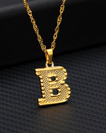 26 letters gold-plated pendant necklace - Vibes Harmony