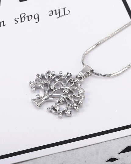 Big Tree Of Life Pendant Necklaces Drilling CZ Zircon Multi Layers Chains Long Necklace Jewelry Gifts For Her - Vibes Harmony