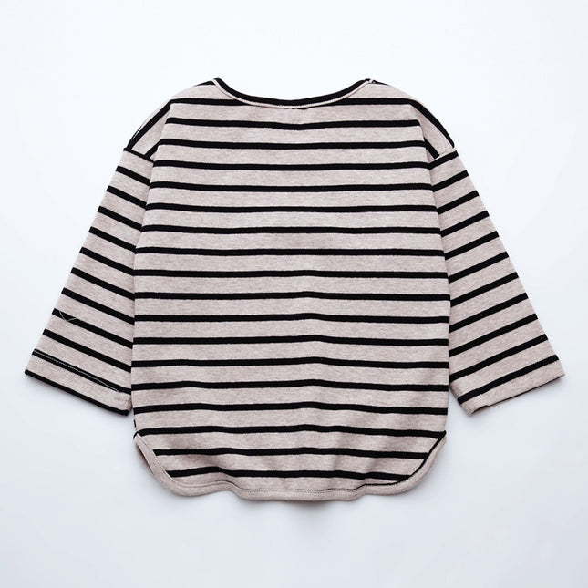 Fashion Striped Print 2021 Kids Baby Girls Clothes Cotton Long Sleeve T Shirts For Children Girls Autumn Spring Baby Clothing - Vibes Harmony