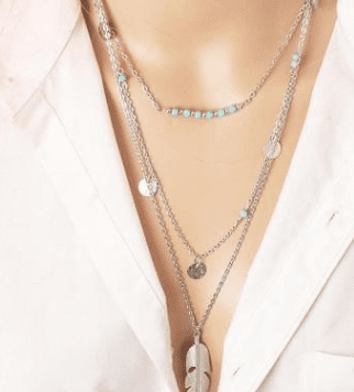 Double-layer Triangle Necklace Multi-layer Clavicle Chain - Vibes Harmony