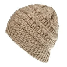 Mixed Color Knitted Wool Hat Ladies Non-labeled Ponytail Hat