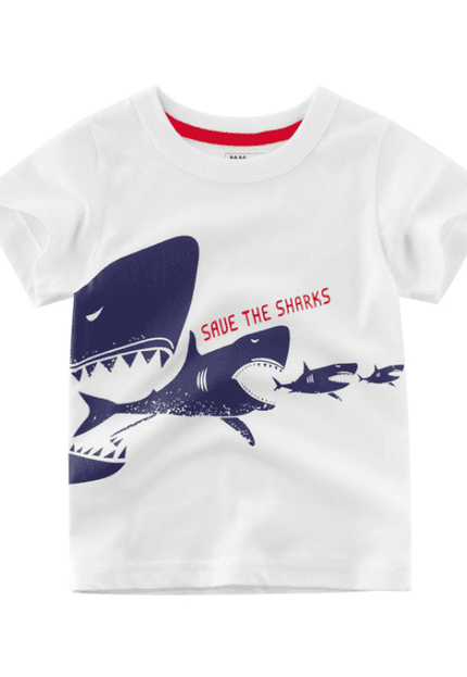 Children's Wear 2023 Summer New Korean Children's Boys Cotton T-shirt Men's Treasure In Children's Short Sleeves