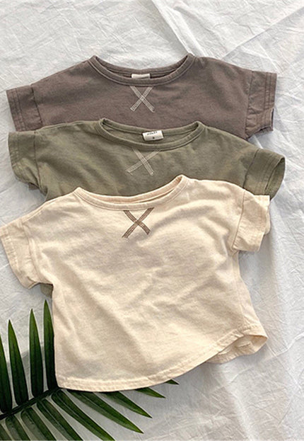 Summer Baby Children's Clothing Simple Short-sleeved T-shirt