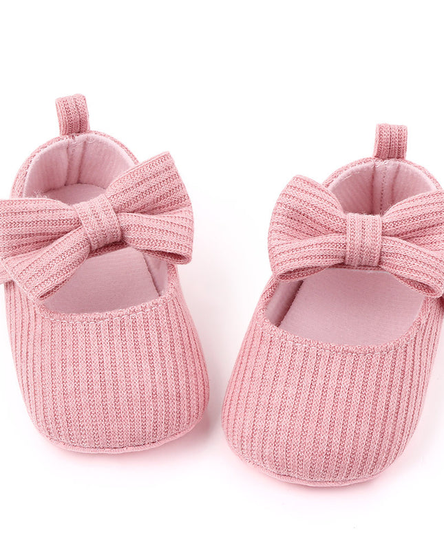 Bowknot Woolen Knit Baby Shoes Moccasins Princess Shoes Baby Shoes - Vibes Harmony