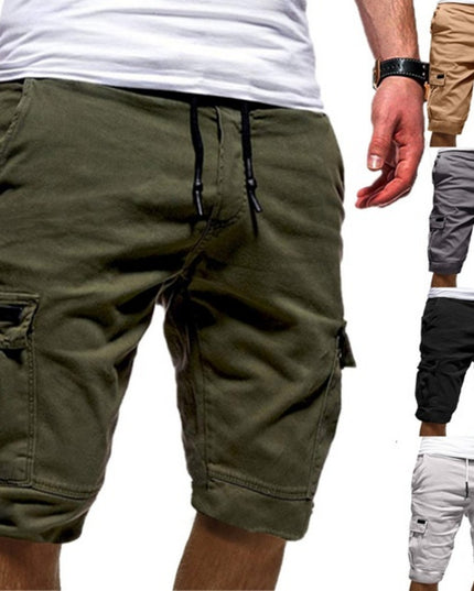 Men Casual Jogger Sports Cargo Shorts Military Combat Workout Gym Trousers Summer Mens Clothing - Vibes Harmony