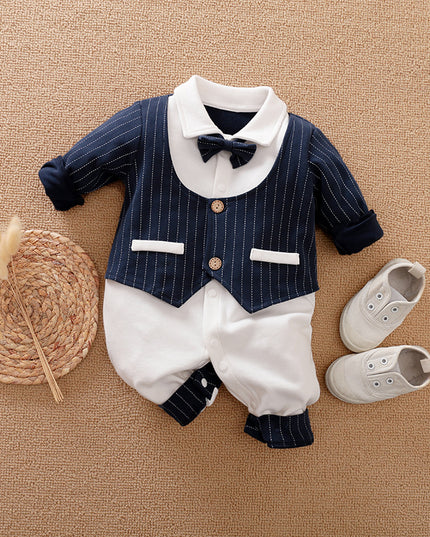 Gentleman's Baby Clothes, Long-sleeved Baby Clothes, Gentleman's Romper - Vibes Harmony