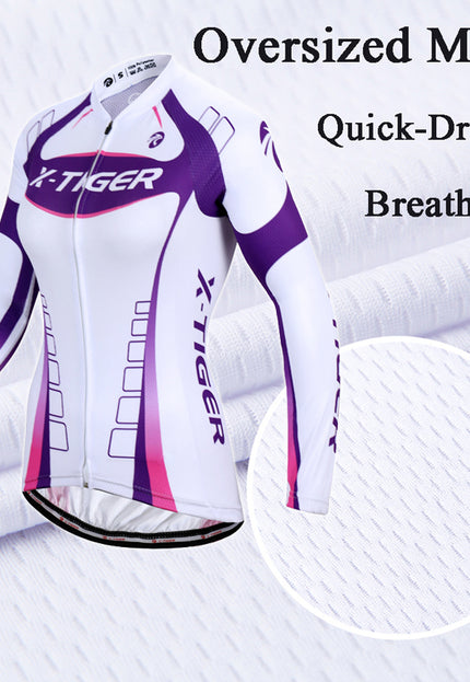 Spring and autumn women's long-sleeved cycling jersey suit