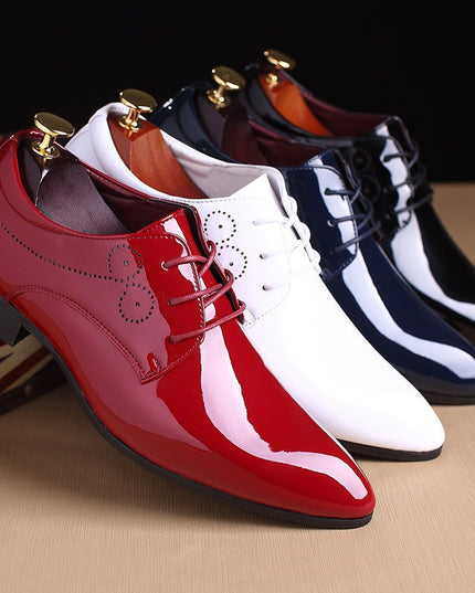 Men Leather Shoes Men Business Casual Dress Shoes - Vibes Harmony