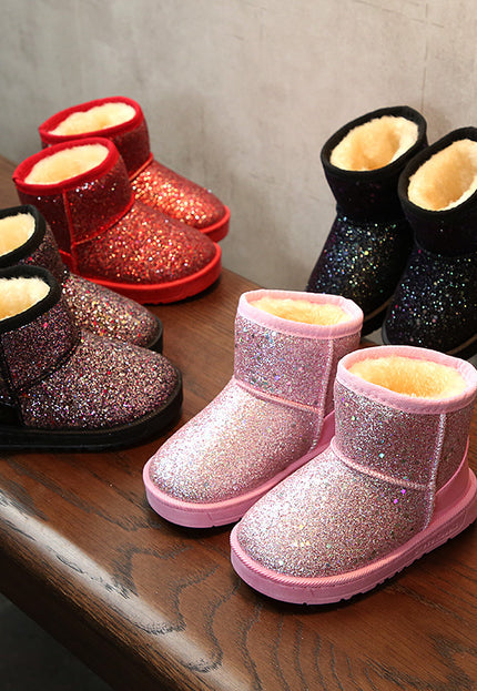Children's snow boots in sequins