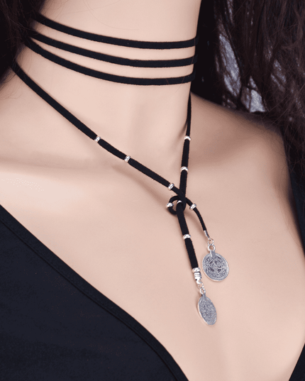 Personality Street Variety With Woolen Yarn Coin Tassel Necklace - Vibes Harmony