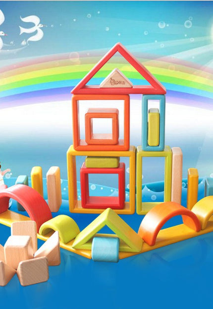 Rainbow Building Blocks Children's Baby Educational Creative Toys - Vibes Harmony