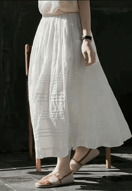 Women's Fashion Temperament Solid Color Skirt