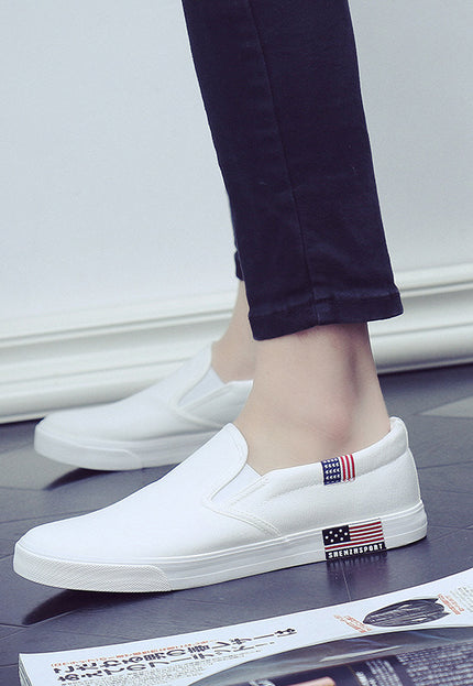 All-match white shoes men canvas shoes - Vibes Harmony