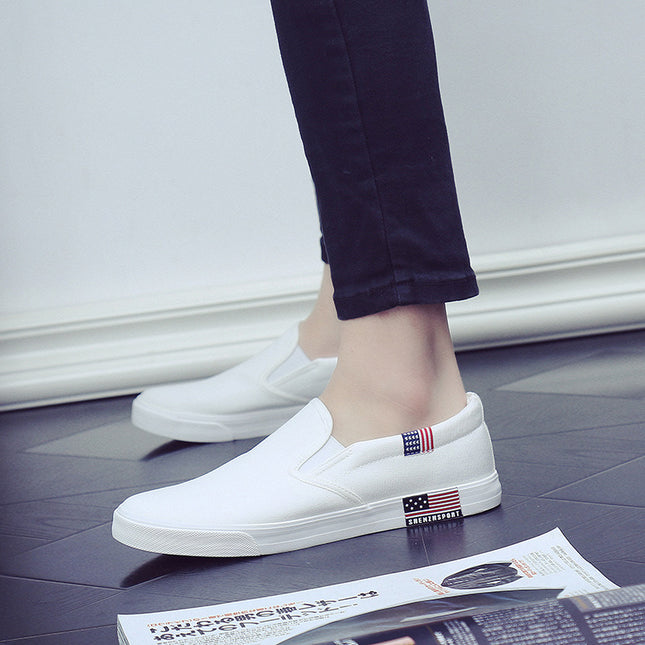 All-match white shoes men canvas shoes - Vibes Harmony