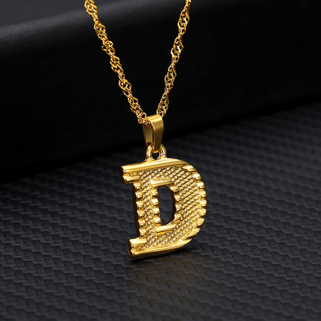 26 letters gold-plated pendant necklace - Vibes Harmony
