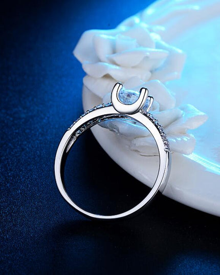 Handmade ring female European and American luxury micro-inlaid zircon ring wedding ring - Vibes Harmony