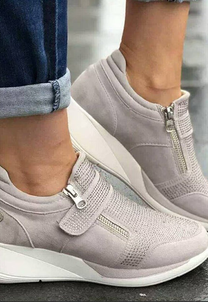 Canvas Shoes Lovely Round Head Thick Bottom Rhinestone Velcro Single Shoes Mary Jane Women's Style