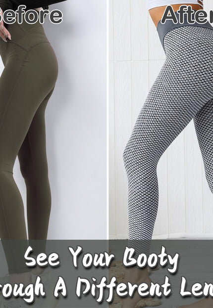 TIK Tok Leggings Women Butt Lifting Workout Tights Plus Size Sports High Waist Yoga Pants Light Grey