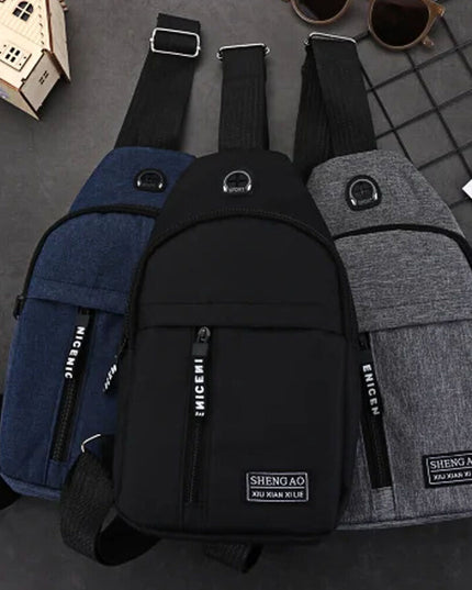 Mens Sling Bag Cross Body Handbag Chest Bag Shoulder Pack Sports Travel Backpack - Vibes Harmony