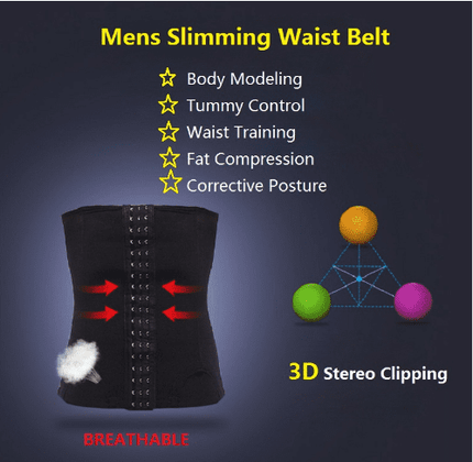 Men's abdomen belt belt invisible retractable waist seal waist clip breathable reduction belly belly