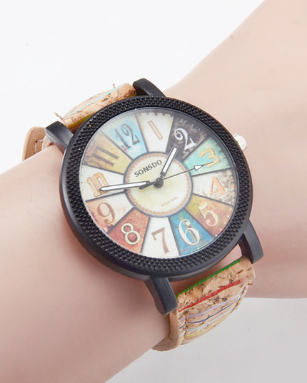 Casual Vintage Leather Women Quartz Wrist Watch Gift Clock - Vibes Harmony
