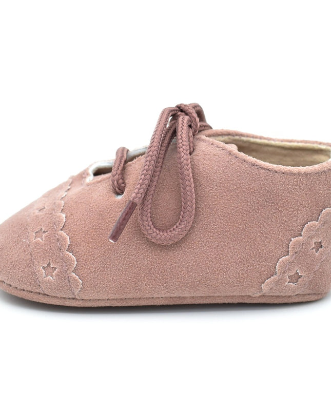 Spring And Autumn Lace Leisure, 0-1 Year Old Baby Toddler Shoes, Soft Soles Baby Shoes - Vibes Harmony