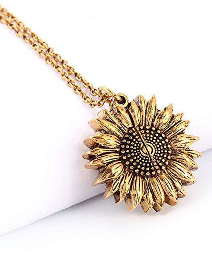 You Are My Sunshine Sunflower Necklace Women Men - Vibes Harmony