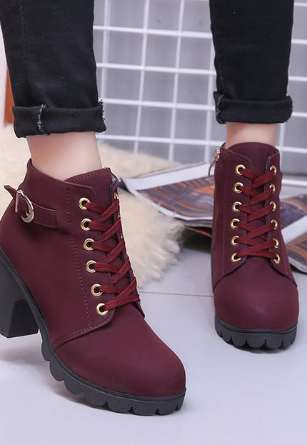 Cross strappy booties with Martin boots
