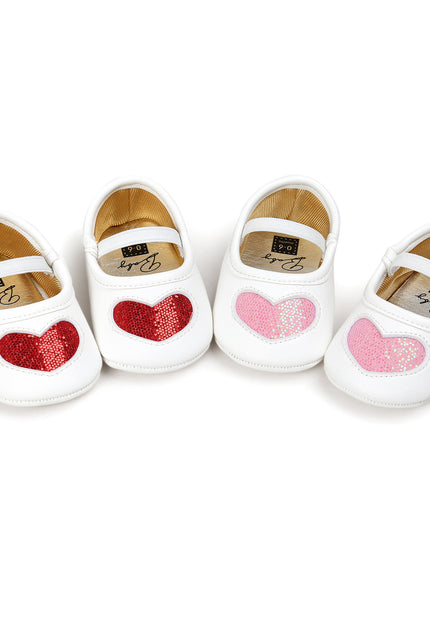Four hearts baby princess shoes baby shoes baby shoes 3843 - Vibes Harmony