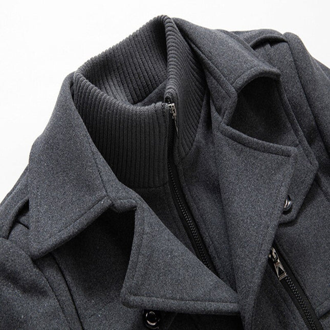 Cold-resistant plus cotton woolen men's jacket - Vibes Harmony