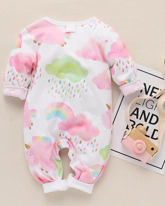 Colorful cloud baby one-piece clothes - Vibes Harmony
