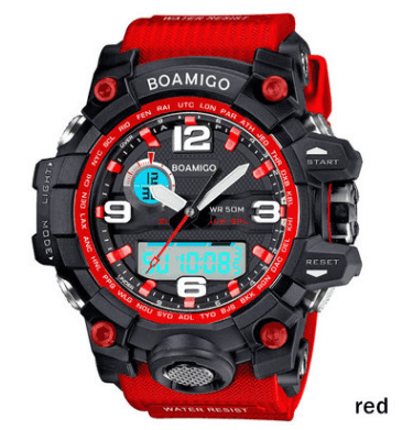BOAMIGO brand men sports watches dual display analog digital LED Electronic quartz watches 50M waterproof swimming watch F5100 - Vibes Harmony