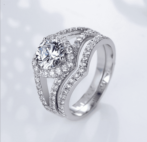Heart-shaped Diamond Ring - Vibes Harmony