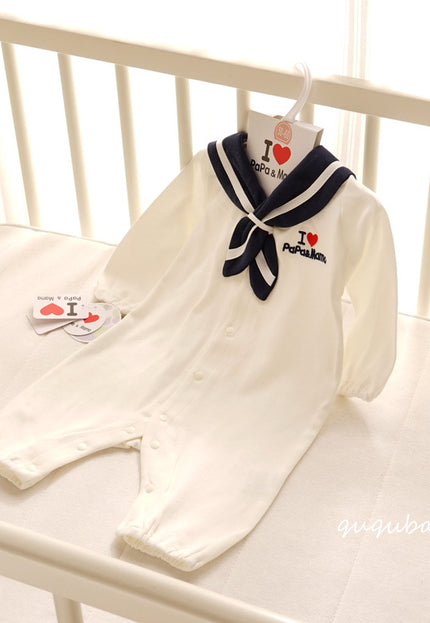 Navy Style Baby Clothes Newborn Clothes Baby Onesies - Vibes Harmony