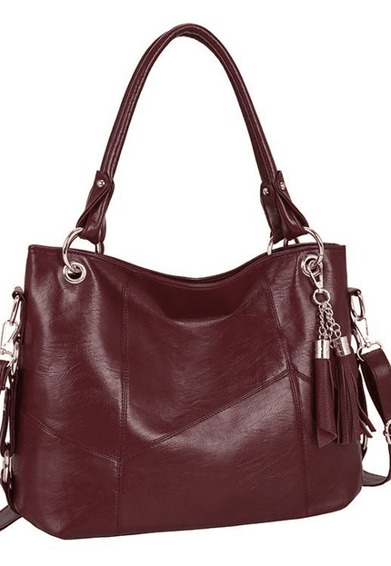 PU Leather Tassel Soft Leather Shoulder Bag
