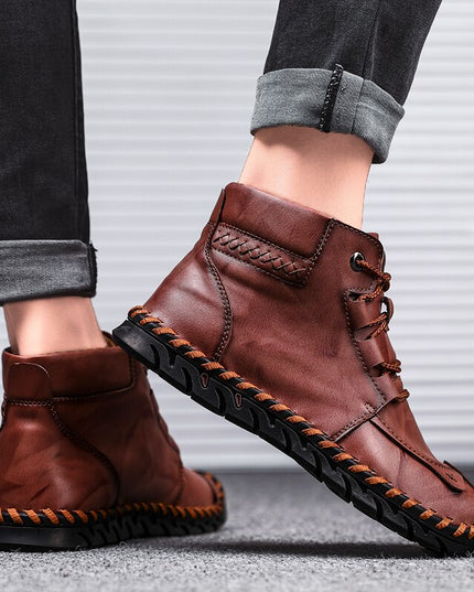Leather shoes leather men casual shoes - Vibes Harmony