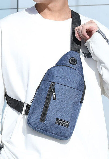 Mens Sling Bag Cross Body Handbag Chest Bag Shoulder Pack Sports Travel Backpack