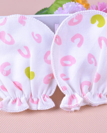 Cotton Baby Anti Scratch Printed Gloves - Vibes Harmony
