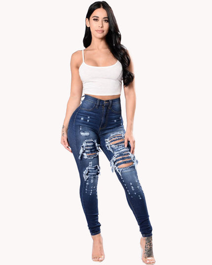 Women's ripped jeans pants - Vibes Harmony