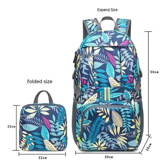 Lightweight Printed Nylon Folding Mountaineering Riding Backpack