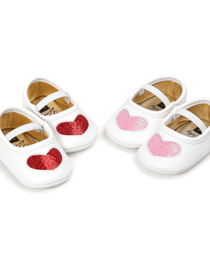 Four hearts baby princess shoes baby shoes baby shoes 3843 - Vibes Harmony