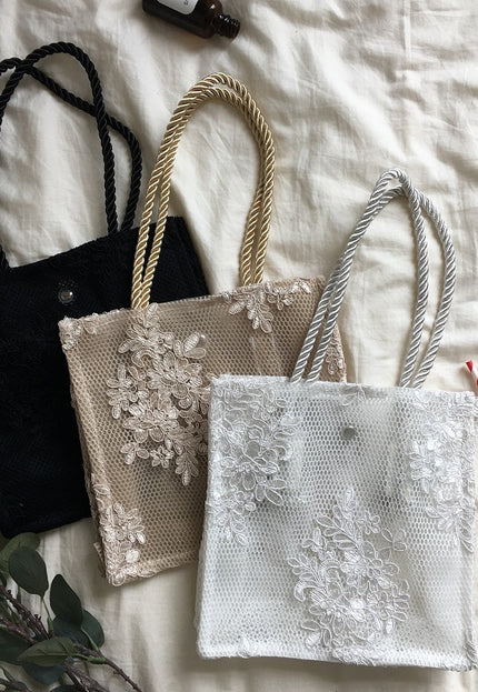 Lace hand shopping bag