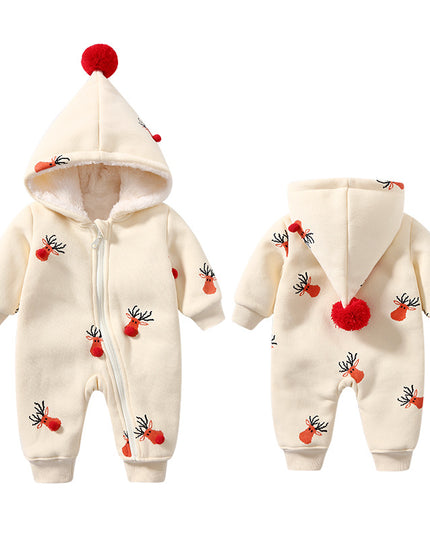 Khaki Padded Warm Baby Clothes Baby Ins Crawling Clothes - Vibes Harmony