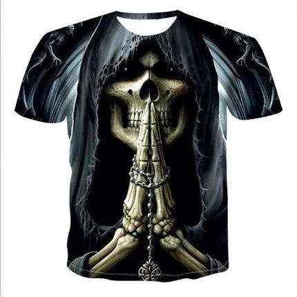 Mens Skull T shirts 3D t- shirts - Vibes Harmony