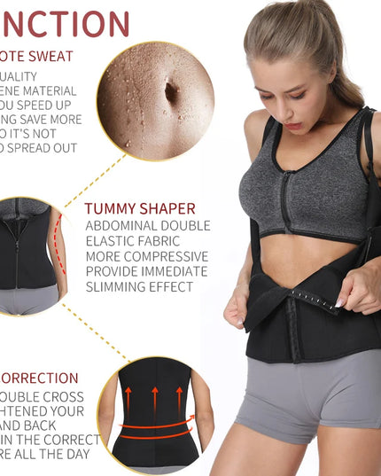 Body Shapes Neoprene Sauna Sweat Vest Waist Trainer Slimming Trimmer Fitness Corset Workout Thermo Modelling Strap Shapewear