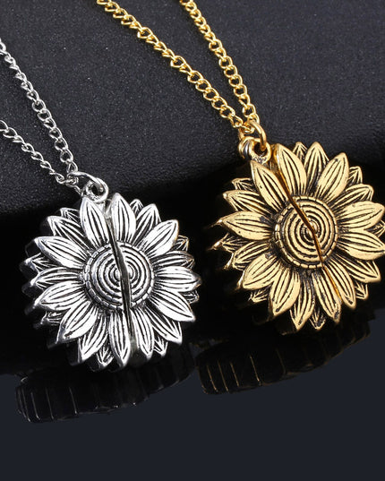You Are My Sunshine Sunflower Necklace Women Men - Vibes Harmony
