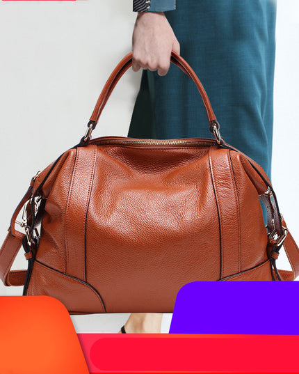European And American Leather Top Layer Cowhide Bag For Ladies - Vibes Harmony