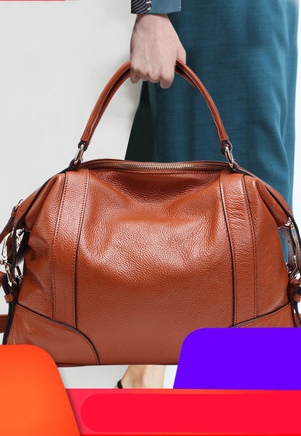 European And American Leather Top Layer Cowhide Bag For Ladies