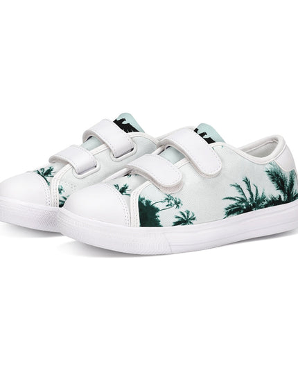 Find Your Coast Kids Canvas Palm Tree Velcro Sneaker Shoes